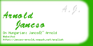 arnold jancso business card